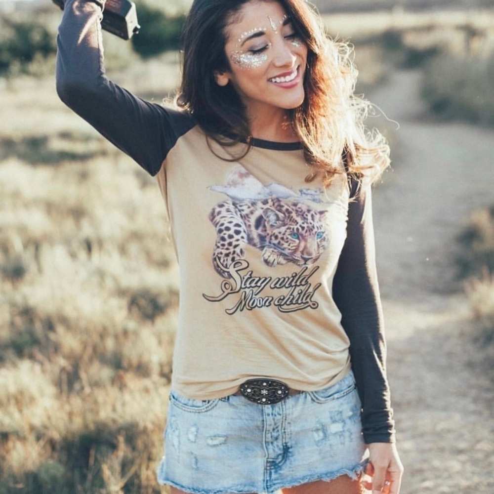 Spell Stay Wild Moonchild Raglan - Picture 6 of 8